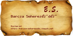 Barcza Seherezádé névjegykártya